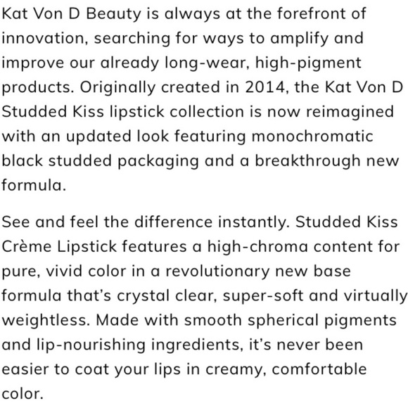 Kat Von D Studded Kiss Lipstick ๐ - Picture 11 of 11